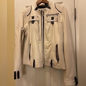 Harley-Davidson Ivory and Black Riding Jacket